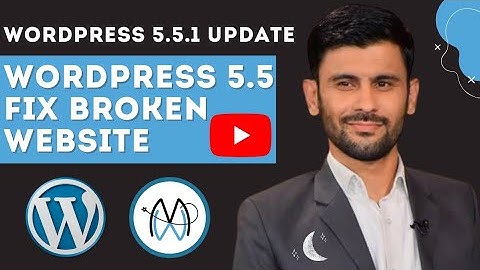 WordPress 5.5.1 Update | WordPress 5.5 Broken Website Fix (Urdu -Hindi)
