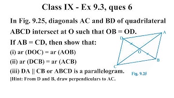 CBSE NCERT CLASS 9 MATHS EXERCISE 9.3 QUESTION 6 | class 9 maths ex 9.3 ques 6