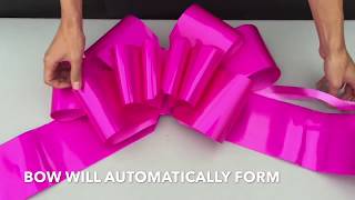 Large 23" Car Bow Decoration - Instructions by GiftWrap Etc.