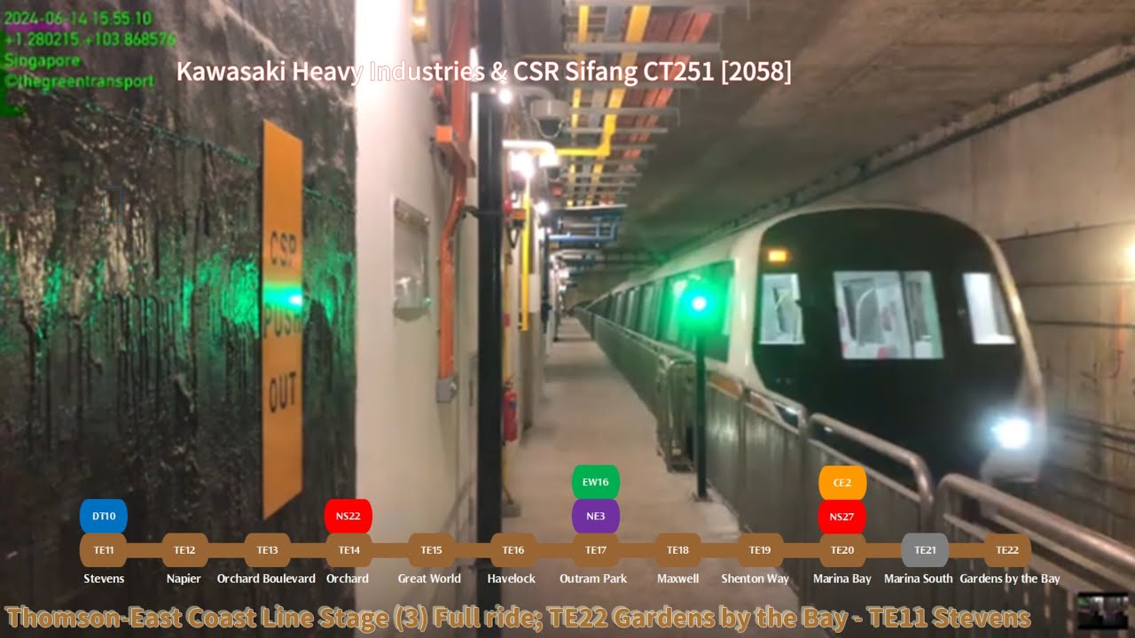 ⁴ᴷ⁶⁰ [SMRT] TEL Stage (3) Full Ride - KSF CT251 [2058] TE22 Gardens by the Bay - TE11 Stevens