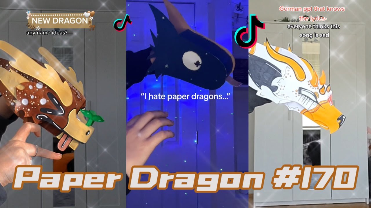 Dragon Puppet Crafts - Paper Dragon TikTok Compilation 