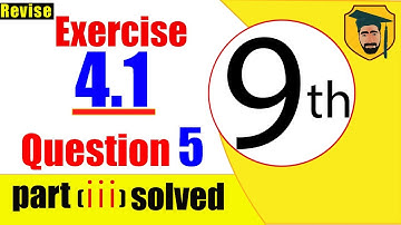 (Revised) math 9th class exercise 4.1 Question 5 Part(iii) by ASIF JALAL ACADEMY