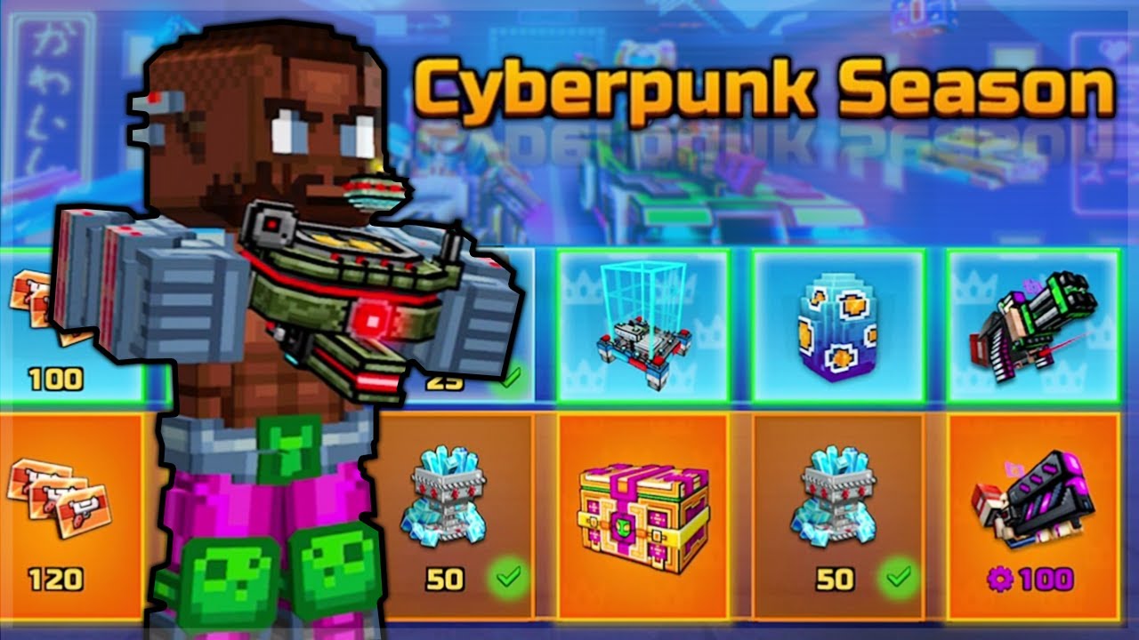 Pixel Gun 3D Cyberpunk Battle Pass Season Review (BUYING ALL 30 LEVELS!)