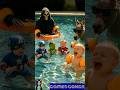 😜😂 Funny swimming pool adventure with Grim Reaper and tiny avengers 😜😂 #grimreaper #avengers
