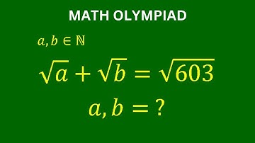 A Very Nice Math Olympiad Problem | Solve for a and b | Algebra