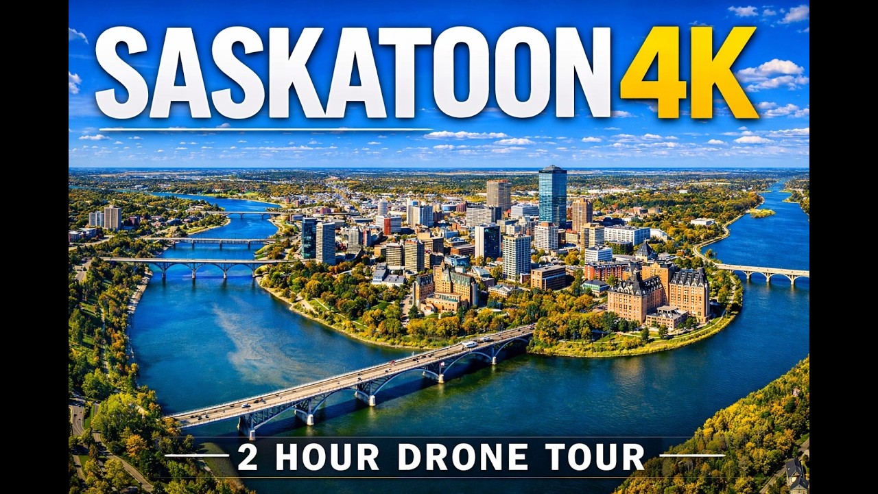 Saskatoon From Above 4K | 2 Hour Drone Tour of the City - YouTube