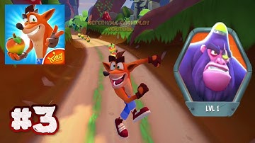 FIRST BOSS SCORPORİLLA - CRASH BANDICOOT ON THE RUN MOBILE WALKTHROUGH ANDROID GAMEPLAY PART 3