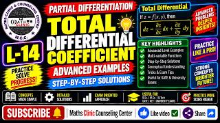 Advanced Examples | Total Differential Coefficient | Partial Differentiation | Engineering Gate
