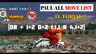 tekken 3 paul - secret moves rare custom combos | tekken 3 paul moves list