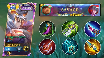 SAVAGE!! CLINT NEW BROKEN BUILD IS FINALLY HERE!! 🔥 (recommended build and emblem) - MLBB