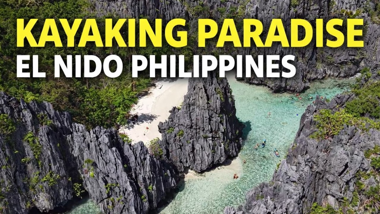 Kayak Tour Small and Big Lagoon El Nido Palawan Philippines Drone Flight Vacation Travel Video