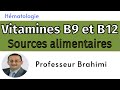 Vitamines b9 et b12 sources alimentaires