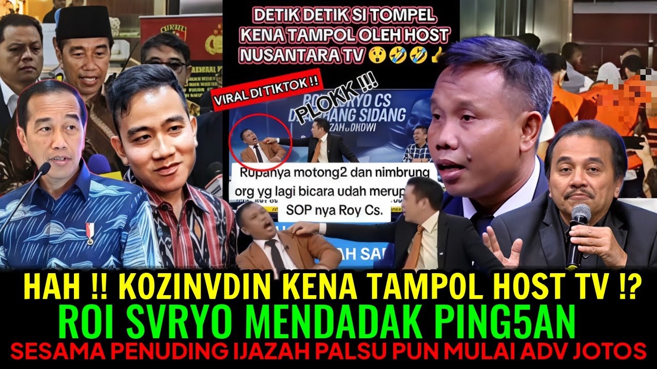 HAH‼️KOZINVDIN KENA TAMPOL HOST TV ⁉️ROI SVRYO MENDADAK PING5AN~SESAMA PENUDING IJAZAH ADV JOTOS