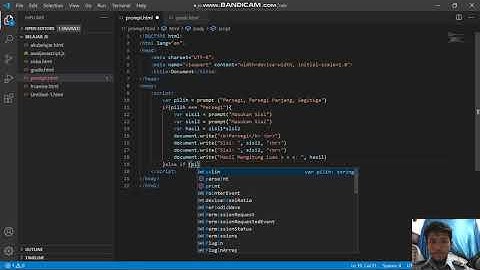 Menghitung Luas Persegi, Persegi Panjang, dan Segitiga Dengan Prompt JavaScript
