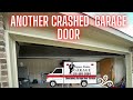 Cable off crashed door garage door repair