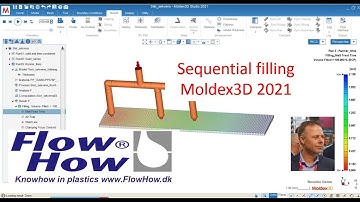 Sequential filling of plastic parts for injection moulding simulation Moldex3D 2021