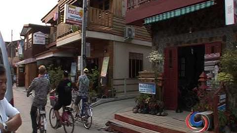 Cycling in Chiang Khan. A quaint untouched town on the Mekong River
