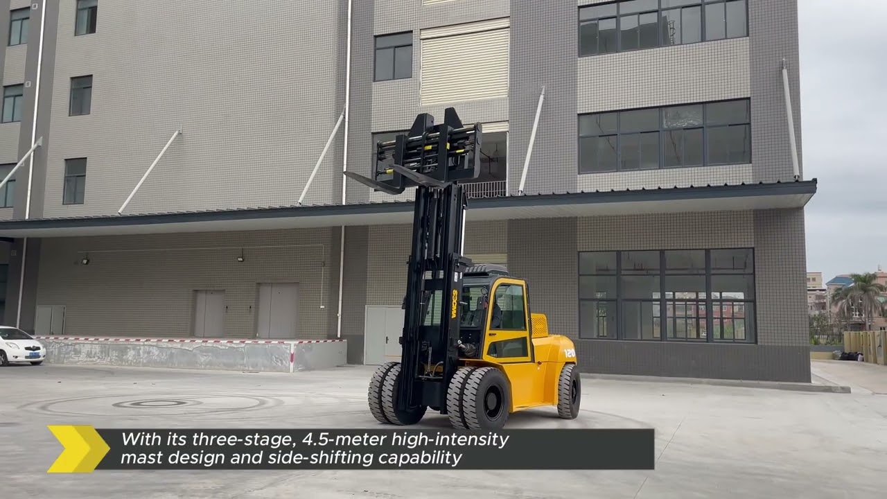 SOCMA FD120 12T forklift with EPA4/EURO5 emission for Euro or North America market. 
