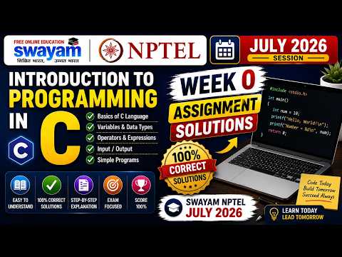 Introduction to Programming in C Week 0 Assignment Answers 2026 | NPTEL July 2026 | 100% Correct