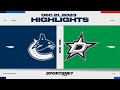 NHL Highlights | Canucks vs. Stars - December 21, 2023