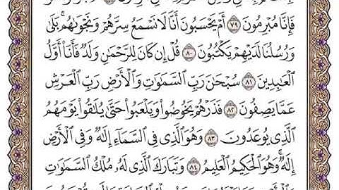 سورة الزخرف من ٨١-٨٥