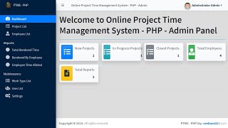 Online Project Time Management System in PHP MY SQL with source code @1SourceCode 