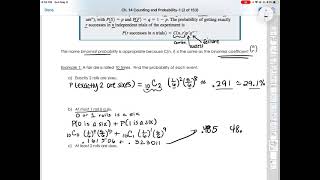 Algebra 2 Honors 14.4 Binomial Probability
