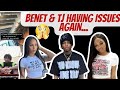 Benet  tj having issues again is she just insecure or is he playing in her face