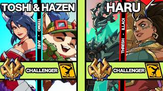 NEW PATCH 2XKO ▰ 2WINZ TOSHI &amp; HAZEN (Teemo-Ahri) vs HARU (Thresh-Illaoi) ▰ 2XKO Pro Replays