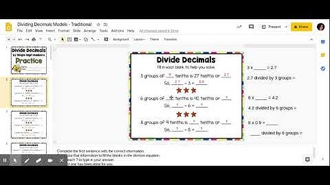 Dividing Decimals Models - Traditional - Google Slides