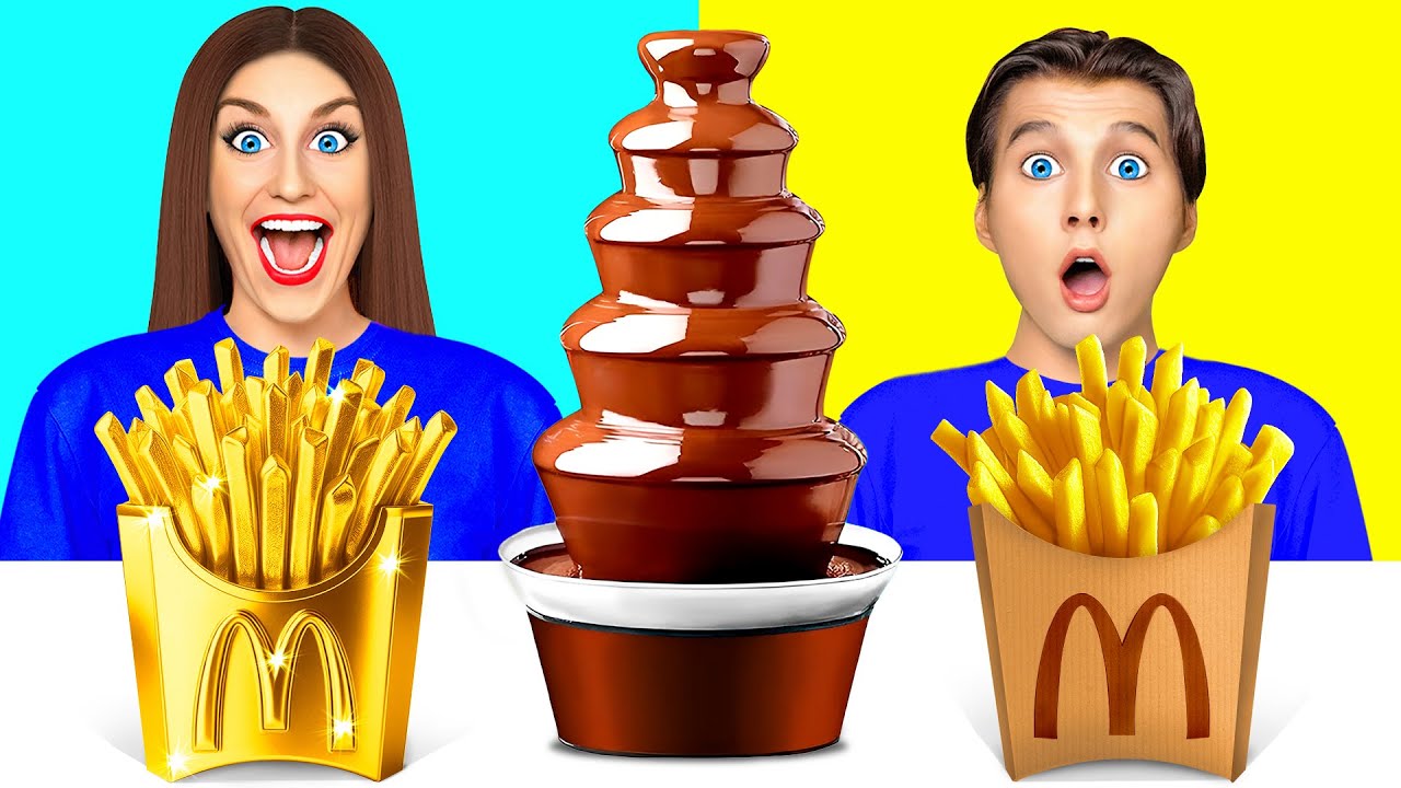 Богатая Девушка против Бедной Шоколадный Фонтан Челлендж | Простые Кулинарные Рецепты от Choco DO