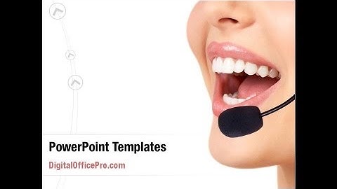 Call Center Services PowerPoint Template Backgrounds - DigitalOfficePro #00195