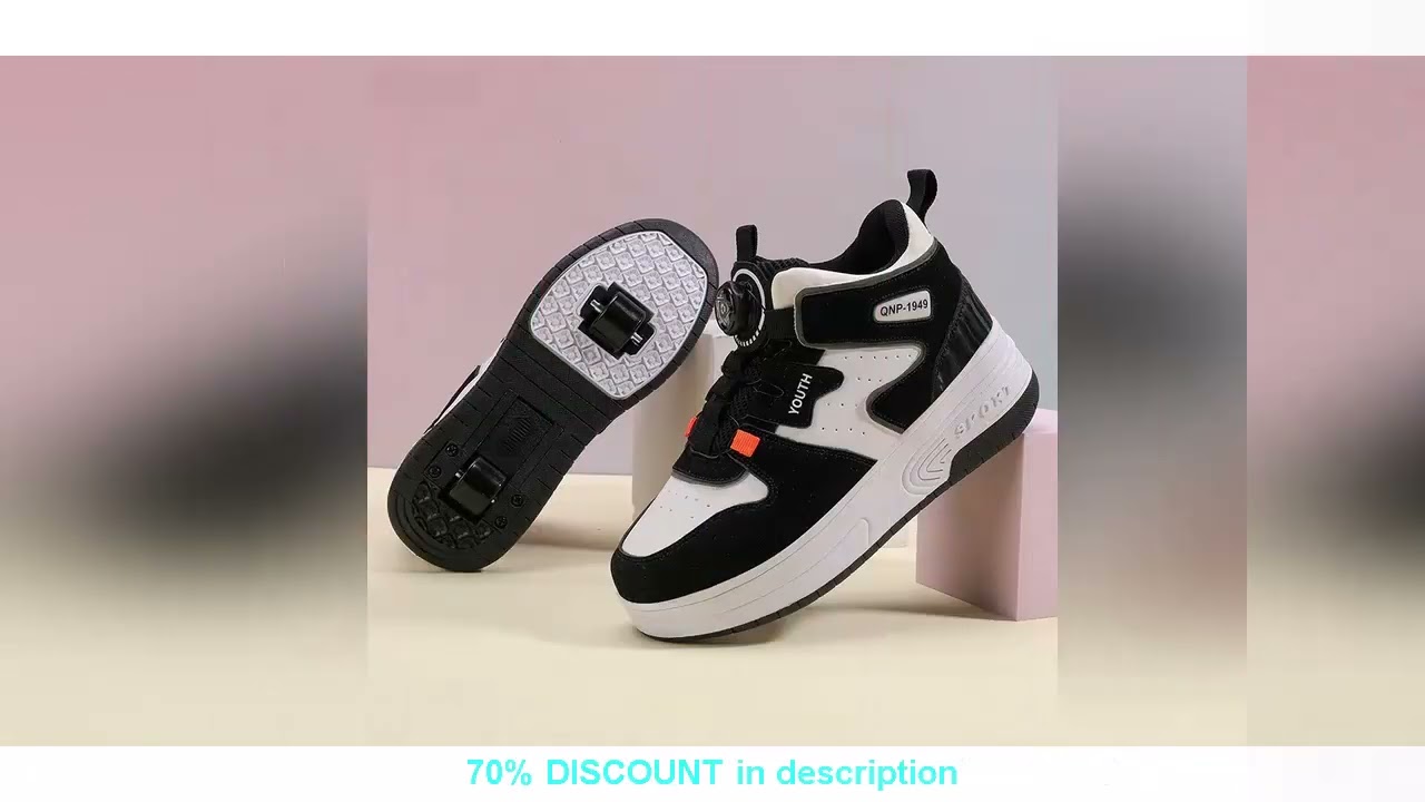 Best Products You Should Know! Children Junior Roller Skate Shoes Kids Sneakers with Two Boys Gir