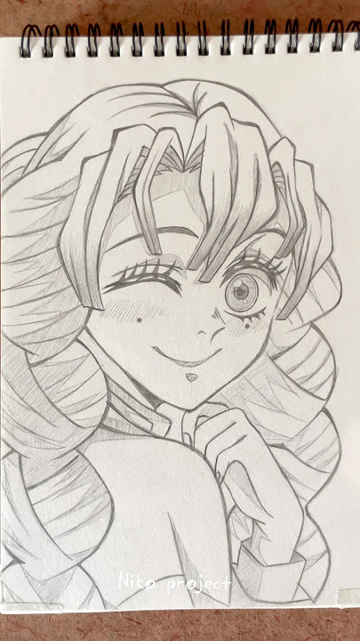 How to draw Mitsuri Kanroji ✨#drawing #drawingtutorial #creativeart #anime