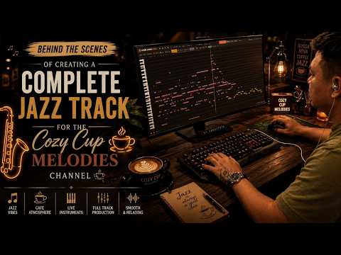 Behind The Scenes Of Creating A Complete Jazz Track For The Cozy Cup Melodies Channel.