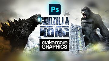 Godzilla vs  Kong  Battle in Madurai Manipulation | Photoshop Time Lapse (Speed Art)