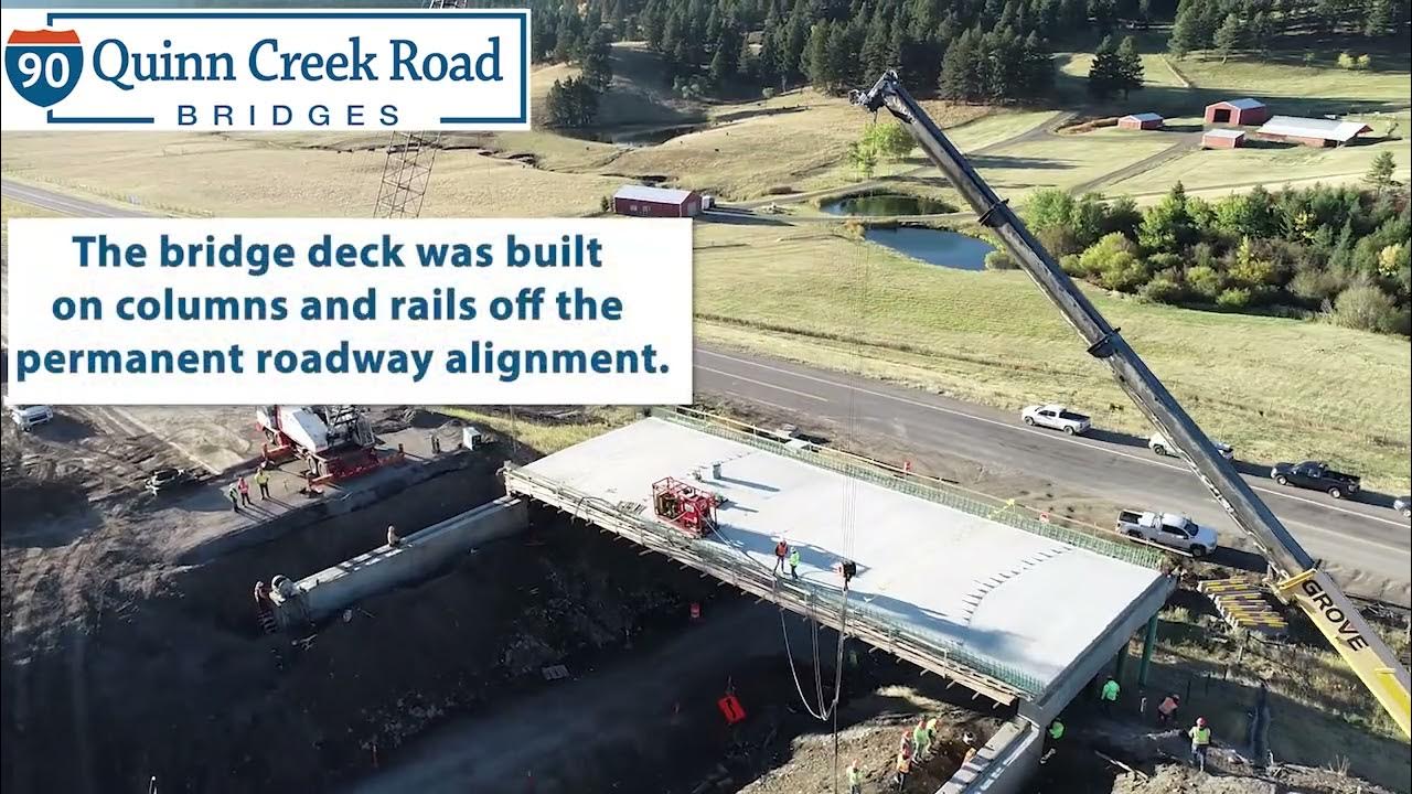 I 90 Quinn Creek Road Bridge Construction 2022 YouTube