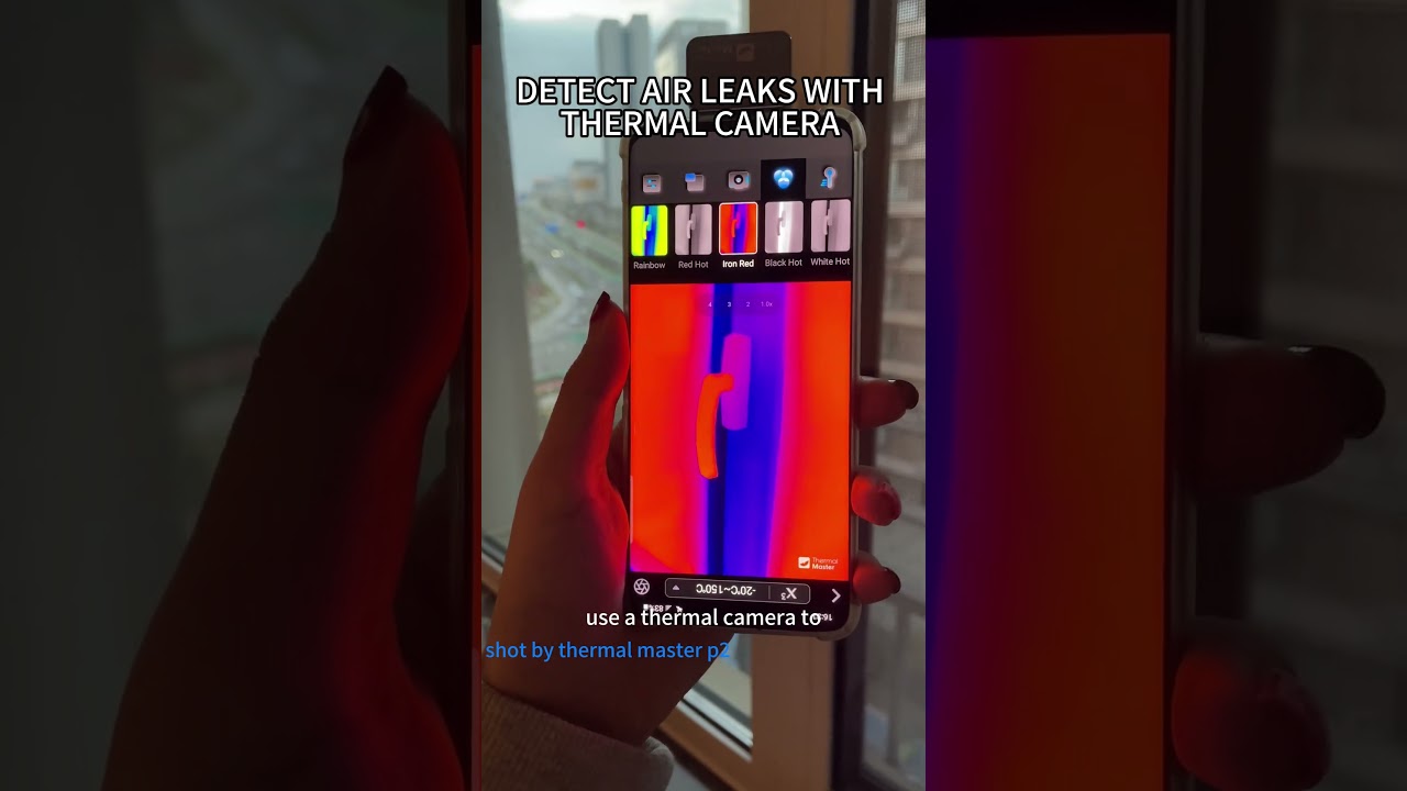 Detect air leaks with thermal camera  
