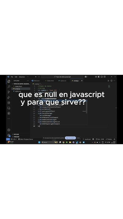 🔍 ¿Qué es null en JavaScript y para qué sirve? #shorts - YouTube