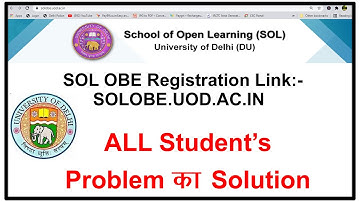 SOL Students OBE Registration Portal 2021 ||  SOL  OBE ALL STUDENTS KA PROBLEM KA SOLUTION