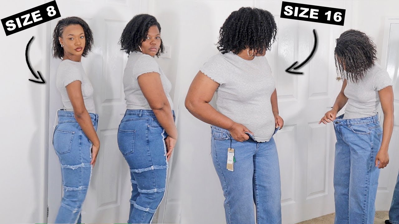 SIZE 8 VS SIZE 16, MOTHER AND DAUGHTER TRY ON THE SAME JEANS FROM NEW LOOK