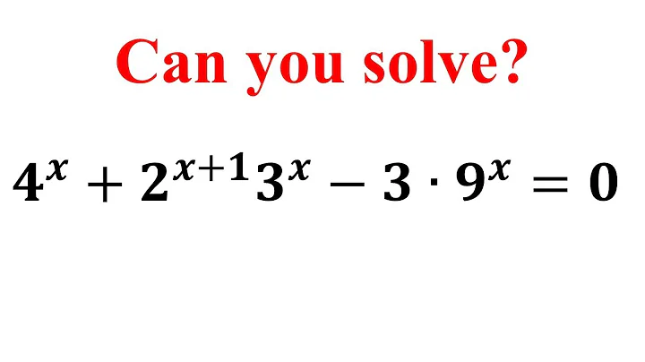 Solving a nice exponential equation|Learn to solve an exponential equations