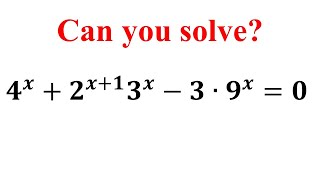 Solving a nice exponential equation|Learn to solve an exponential equations