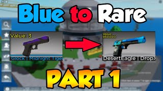 From a BLUE to a RARE! | Counter Blox Trading Part 1 (WE GET A KNIFE!)