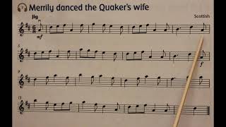 7 Merrily Danced The Quaker's Wife piano accompaniment at rehearsal speed