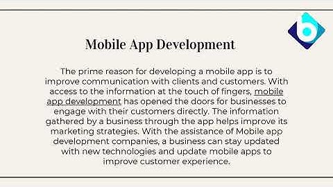 Advantages of Mobile App Development