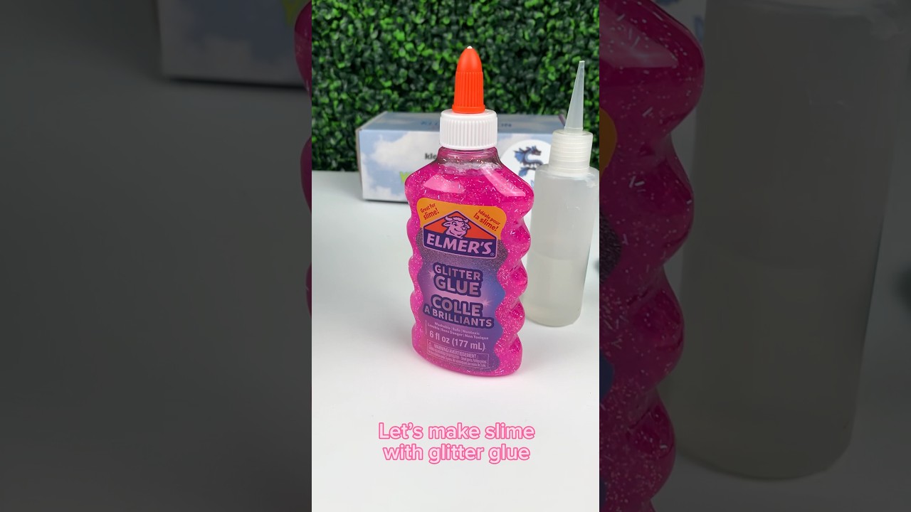 I made slime with Elmer’s glitter glue and this happened…..😮
