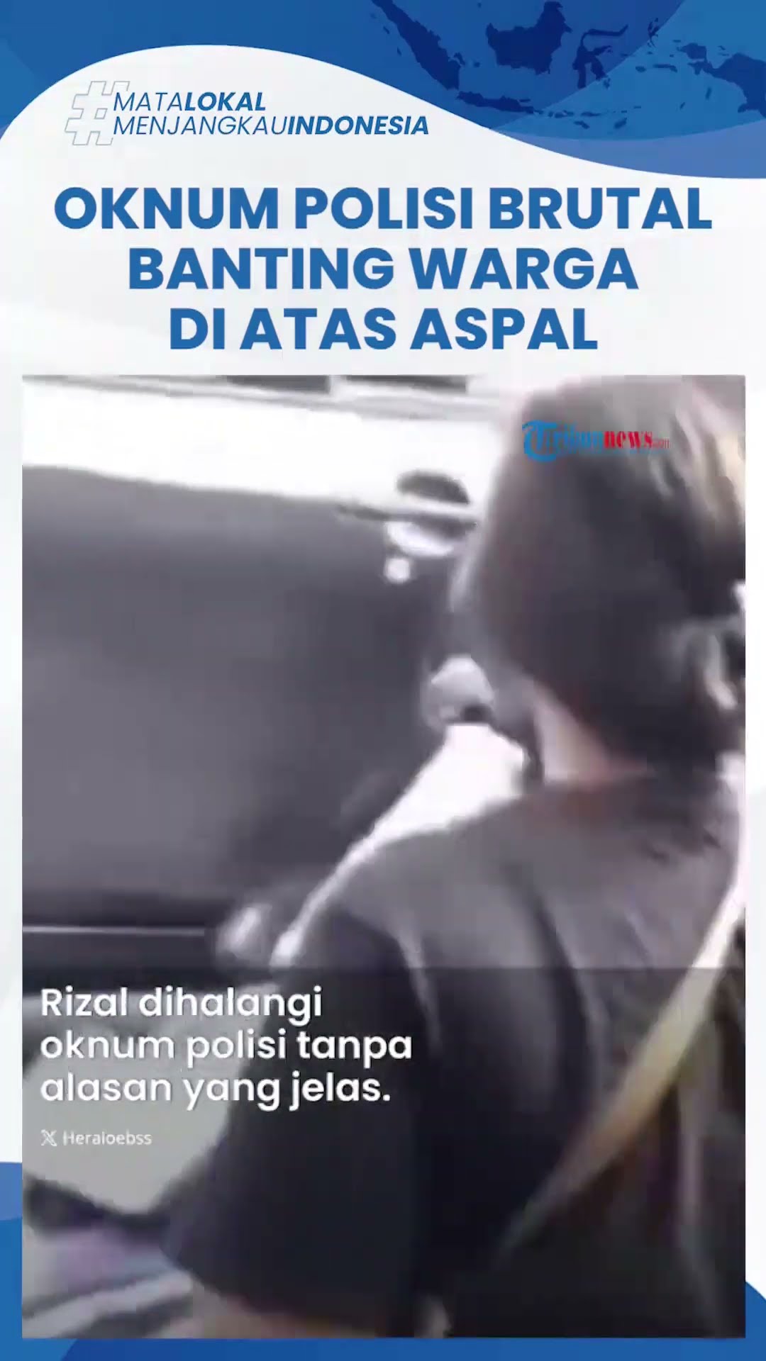 Aksi Brutal Tiga Oknum Polisi di Ambon, Banting Kader GP Ansor di Atas Aspal hingga Terpelanting