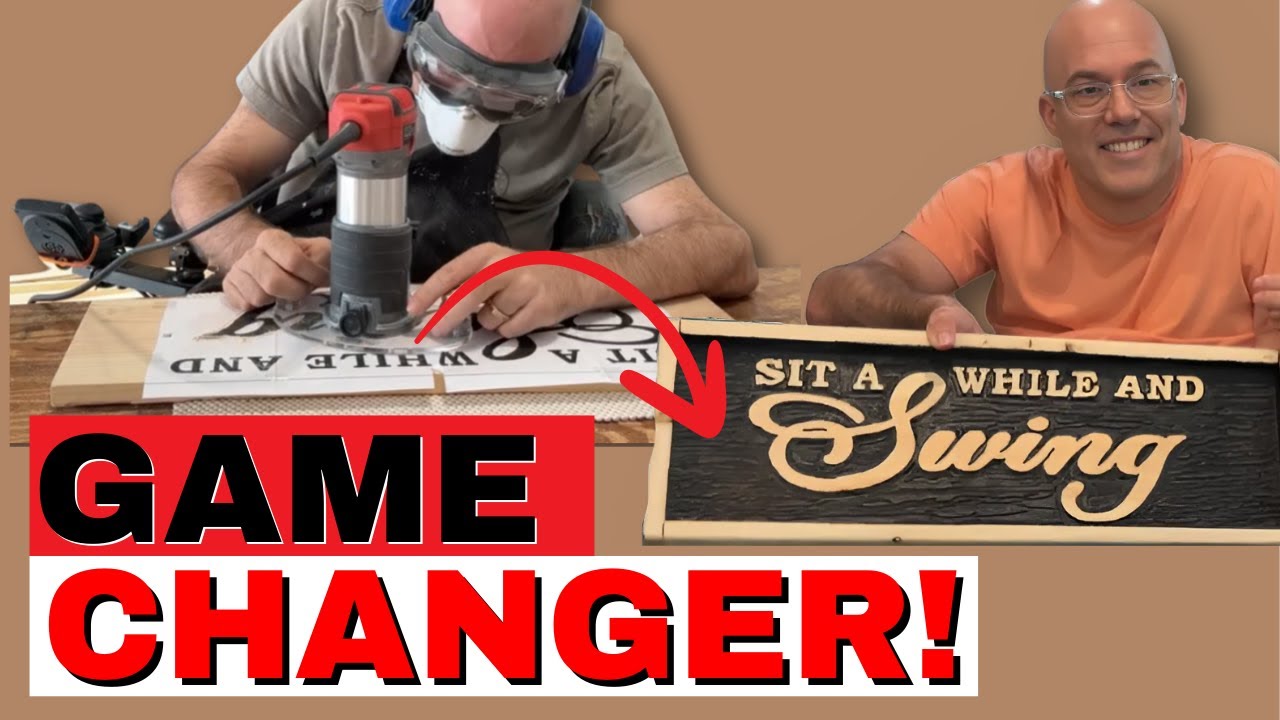 Using NEW Techniques For Carving Wood Signs - Quadriplegic Woodworking