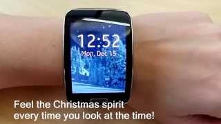 Christmas Snow Animated Clock for Samsung Gear S screenshot 5